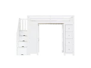 Lit combiné 90x200 cm SOGEU   coloris blanc