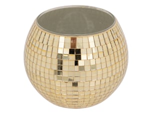 Photophore boule disco d.10cm verre assorti