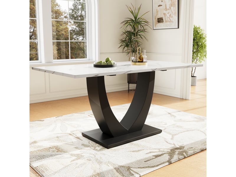  Ensemble table et chaises avec 1 table et 4 chaises  - pieds réglables - mdf, métal et velours - multicolore  - Conforama C