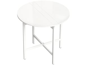 Table modesto pliable extensible 4 personnes design blanc acier robuste