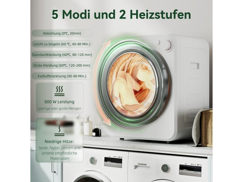  Sèche-linge - 4 kg - programmes de séchage - stainless steel - blanc - 48 x 44 x 57 cm - pose libre - linge quotidien B61-018V90WT - Conforama D