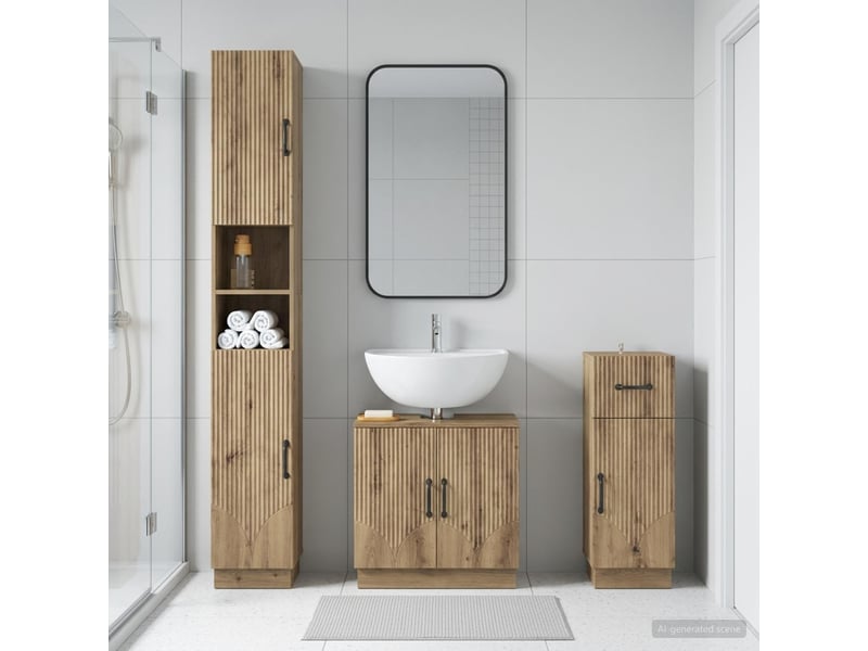  Ensemble de meuble de salle de bain 3 pièces hoorn cf63465  - Conforama B