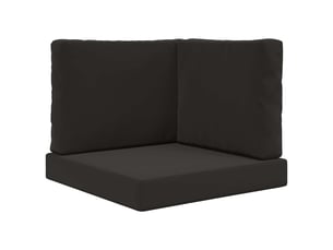 Coussin de canapé d'extérieur, coussin de chaise polyester noir 60 x 60 cm cf54124