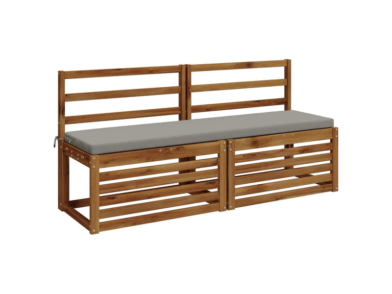  Lot de 2 coussins de banc, coussins d'assise soest 100 % polyester gris cf56805  - Conforama C