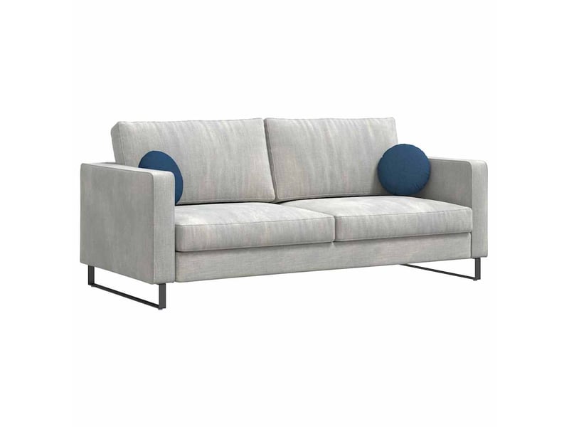  Lot de 2 coussins de siège, coussins décoratifs tissu bleu ø30 x 13 cm cf59772  - Conforama C