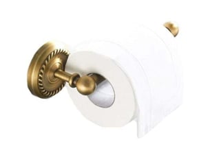 Enowelir porte-papier toilette mural laiton antique support de rouleau de salle de bain rétro porte-rouleau de papier wc avec support pour téléphone