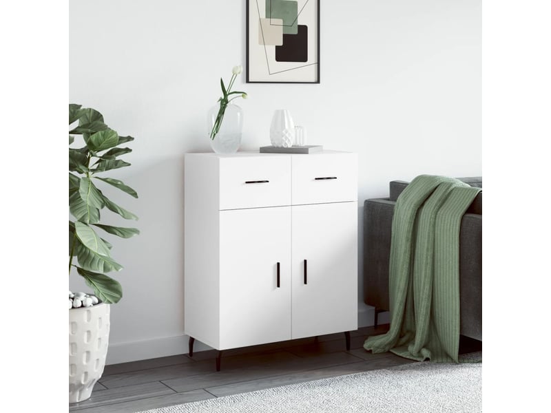  Buffet - bahut - meuble de rangement blanc 69,5x34x90 cm bois d'ingénierie  - Conforama B