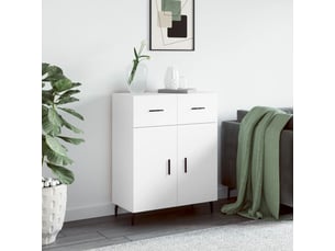 Buffet - bahut - meuble de rangement blanc 69,5x34x90 cm bois d'ingénierie