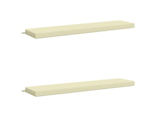 Lot de 2 coussins de banc, coussins d'assise soest 100 % polyester crème cf57207
