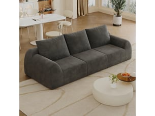 Canapé droit fixe <strong></strong> <strong></strong> 1 place Tissu gris