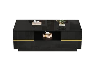Table basse rectangulaire coloris noir <strong>HAUSS SPOLE</strong> <strong></strong> - 50 cmx100 cm