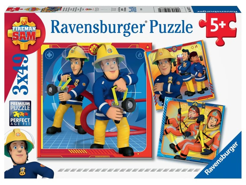  Puzzles 3x49 pieces notre héros sam le pompier 05077 - Conforama A