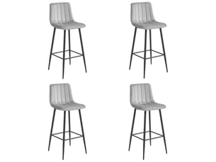 tabouret de bar  <strong>SANS MARQUE</strong>  - argenté hauteur d'assise 76 cm vendu Par 4