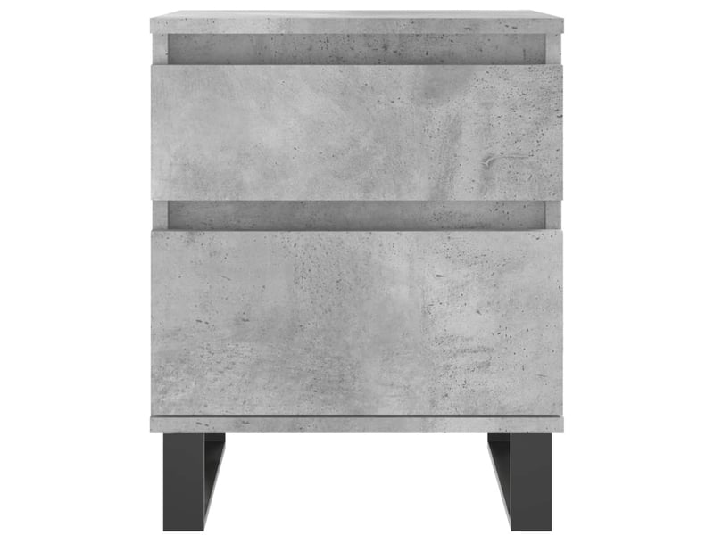  Lot de 2 table de chevet, table de nuit gris béton 40x35x50 cm bois d’ingénierie shl8040  - Conforama D