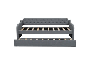 Lit banquette 90x200 cm ZOVIRA coloris gris