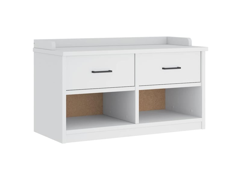  Banc de couloir, banc de rangement sandnes blanc 87x40x50 cm bois de pin massif shl75171  - Conforama A