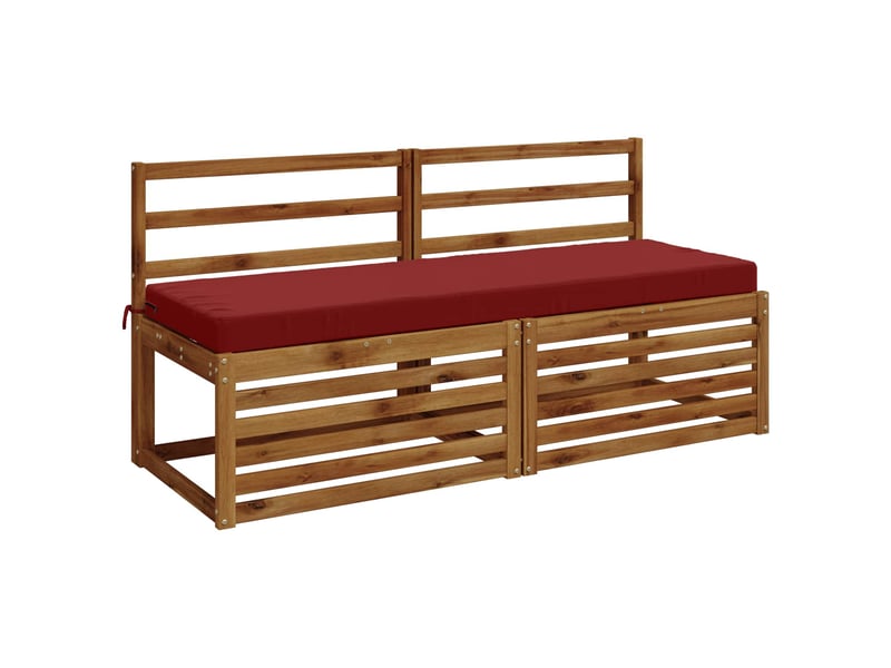  Lot de 2 coussins de banc, coussins d'assise soest 100 % polyester bordeaux cf57165  - Conforama C