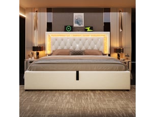 Lit 2 places 160x200 cm   AB STORE coloris beige