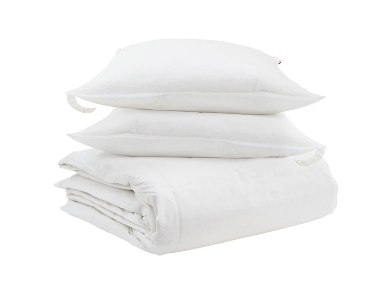 Ensemble de duvet avec oreiller 3 pcs - couette blanc plume de canard - Conforama A