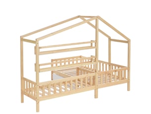 Lit avec rangement 90x200 cm <strong>DZMDIP</strong>  <strong></strong> coloris bois clair