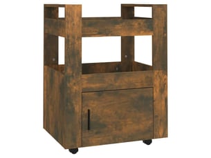 Desserte de cuisine, chariot de rangement chêne fumé 60x45x80 cm bois d'ingénierie shl48752