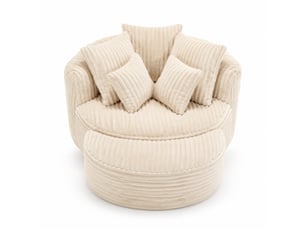 Fauteuil convertible <strong>MODENVIE</strong> <strong></strong> Velours côtelé beige
