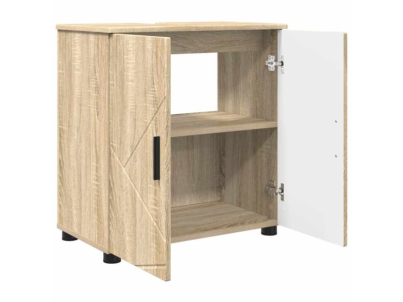 Ensemble de mobilier de salle de bain 3 pc chêne sonoma cf64367 - Conforama E