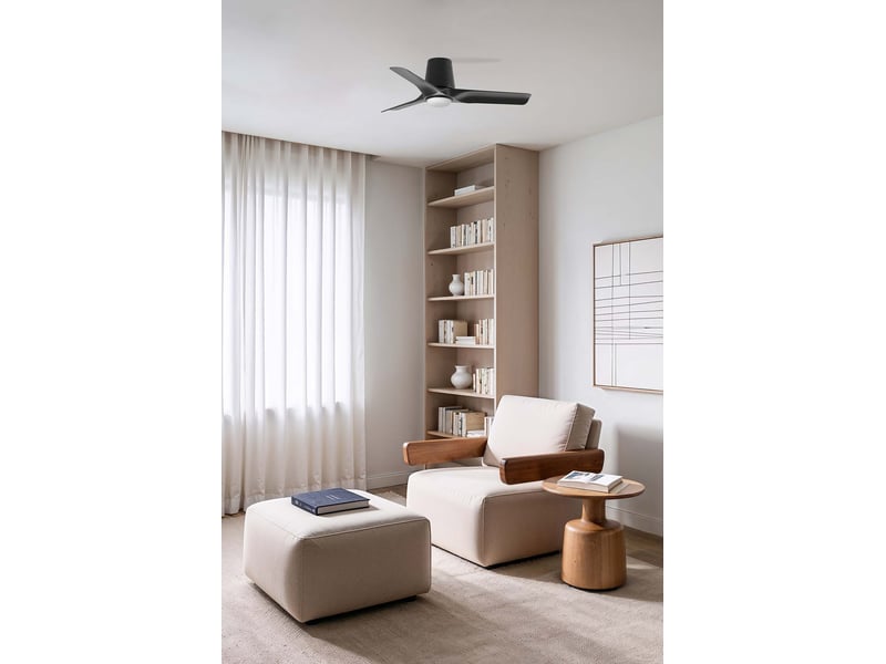  Faro hey ventilateur de plafond led hey tub 90 cm noir mat cct  - Conforama B