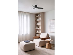 Faro hey ventilateur de plafond led hey tub 90 cm noir mat cct
