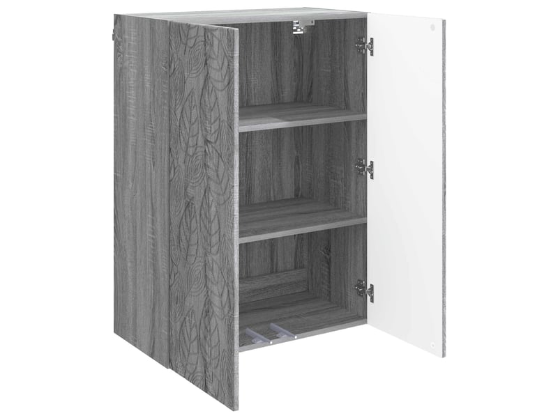  Armoire murale salon 66x34,5x90cm bois d'ingénierie sonoma gris shl9538  - Conforama C