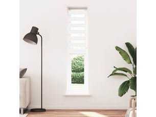 Store zèbre, store de fenêtre blanc 50x200 cm largeur du tissu 45,9 cm polyester cf48402