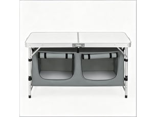 Table format pique-nique pied réglable pliable poche de rangement suspendue