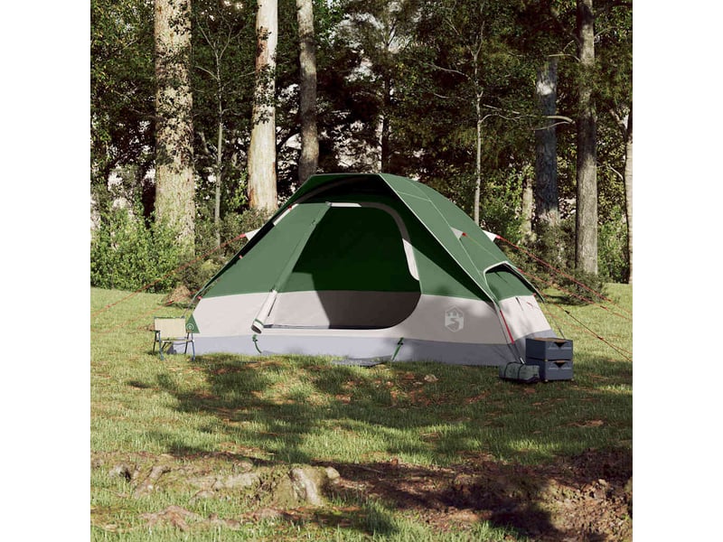 Tente de camping, tente familiale à dôme 6 personnes vert imperméable shl51980 - Conforama C