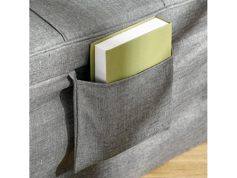  Lit pliant 4-en-1 188x75x38 cm avec dossier réglable sur 5 positions, structure en acier grise, sans matelas  - Conforama D