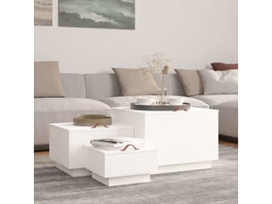Boîtes de rangement et couvercles 3pcs blanc bois massif de pin