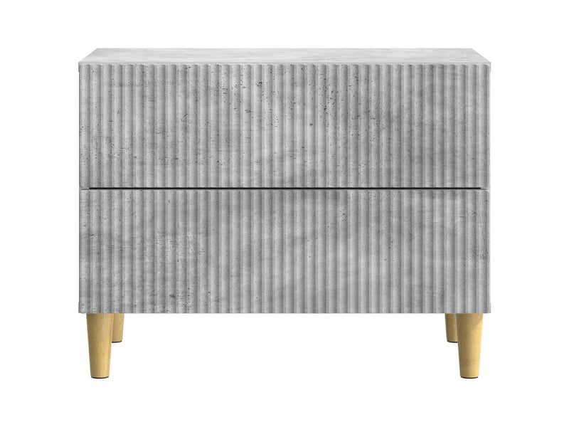 Table de chevet - cabinet de chevet - table de nuit avec tiroir gris béton 62 x 34,5 x 48 cm - Conforama D
