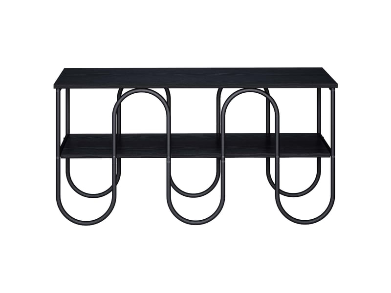  Meuble tv, table tv 100x40x50 cm chêne noir bois d'ingénierie  - Conforama C