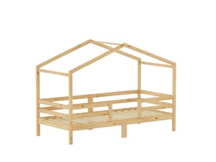 Lit cabane 90x200 cm SOGEU   coloris naturel
