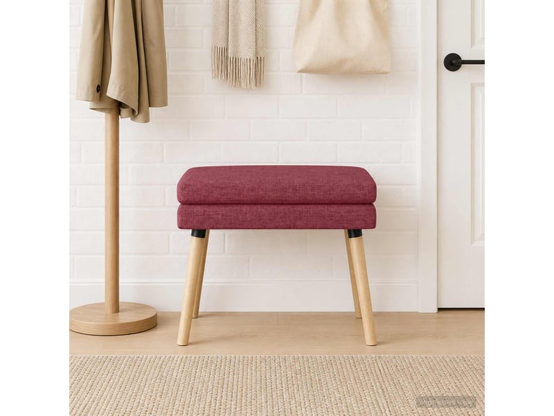  Banc d'entrée, banc à double couche bordeaux 60x40x46 cm tissu  - Conforama D