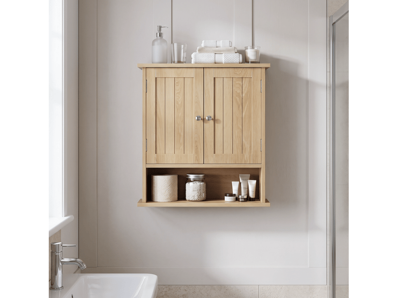 Meuble de rangement salle de bains mural 2 portes evryae - Conforama B