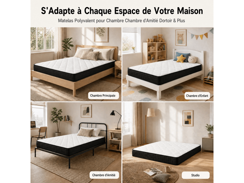  Matelas 180x200 - matelas 2 places épaisseur 15 cm - matelas pour adulte enfant Mousse - Conforama E