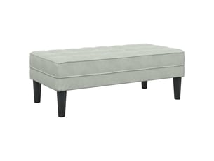 Banc chambre, banc de lit gris clair 113x57x39 cm velours