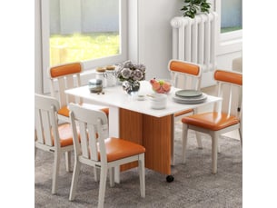 Table de salle à manger pliante avec plateau relevable et roulettes multifonctionnelle pour cuisine et salle à manger