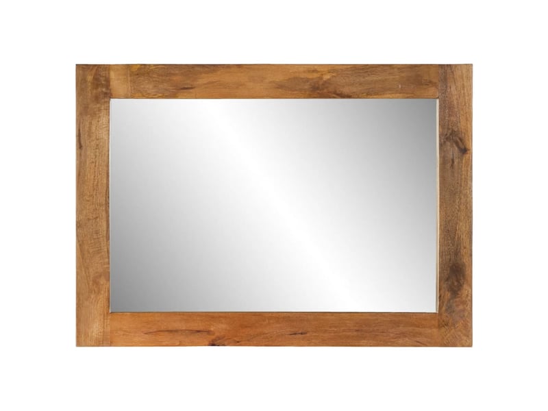  Miroir, miroir décoratif 70x50 cm bois de manguier massif et verre cf62680  - Conforama D