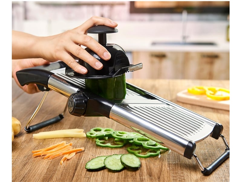  Mandoline réglable en acier inoxydable coupe-légumes multifonctionnelle  - Conforama D