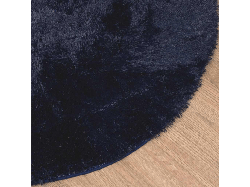  Tapis shaggy à poils longs navarra bleu marine 160x160 cm - comfortxl 4102915 - Conforama D