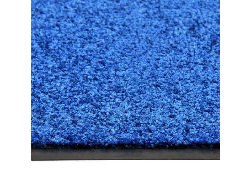 Paillasson lavable 40 x 60 cm polyamide bleu pvc antidérapant dec040601  - Conforama C