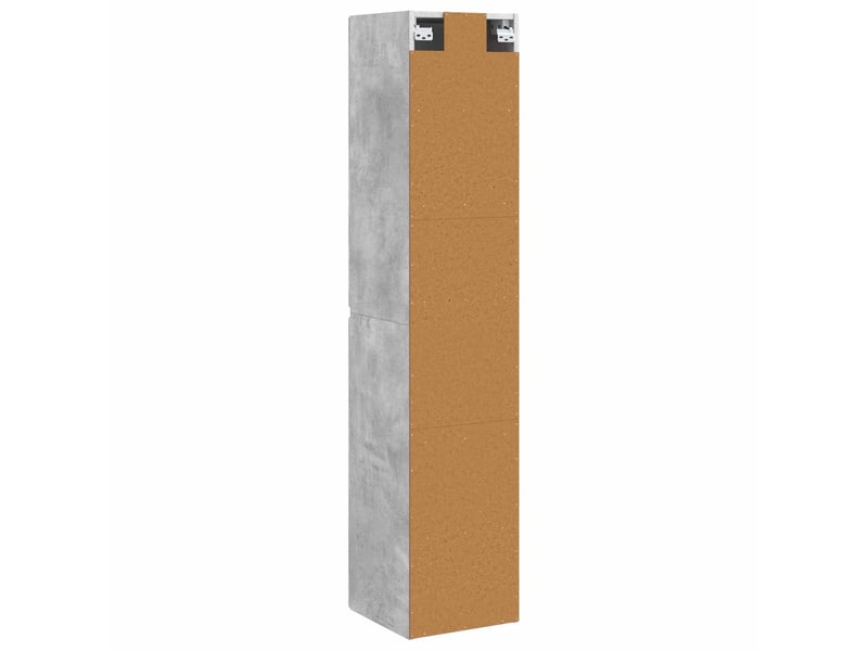 Cabinet salle de bain mural, meuble de rangement gris béton 33x34.5x160 cm shl6925 - Conforama E