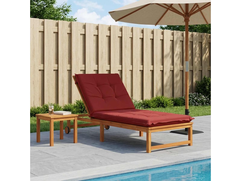 Coussin de transat, coussin pour bain de soleil gemert 100 % polyester bordeaux cf56138 - Conforama B