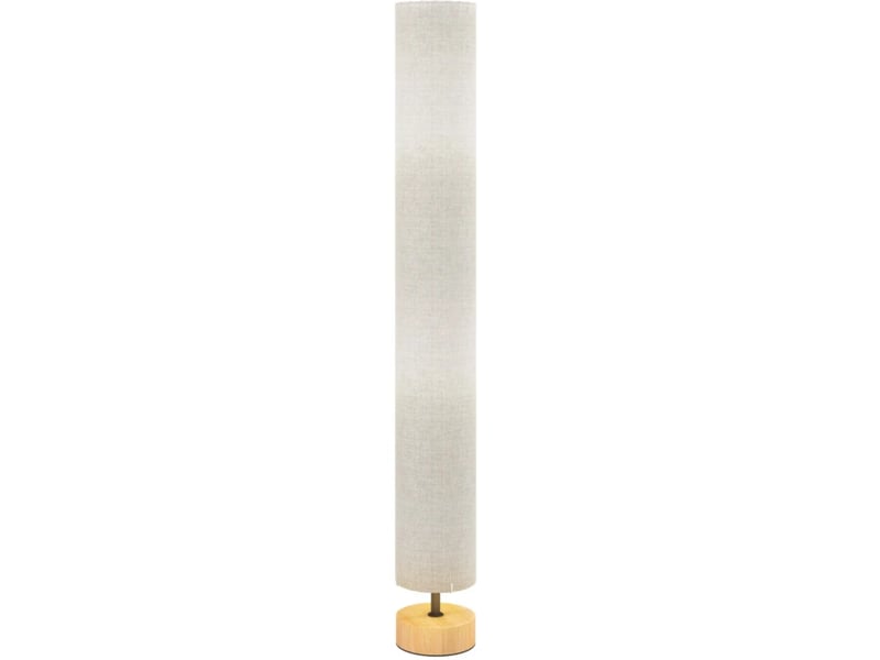  Lampadaire gris 120 cm avec abat-jour en lin, 2 douilles e27 et interrupteur au pied  - Conforama A